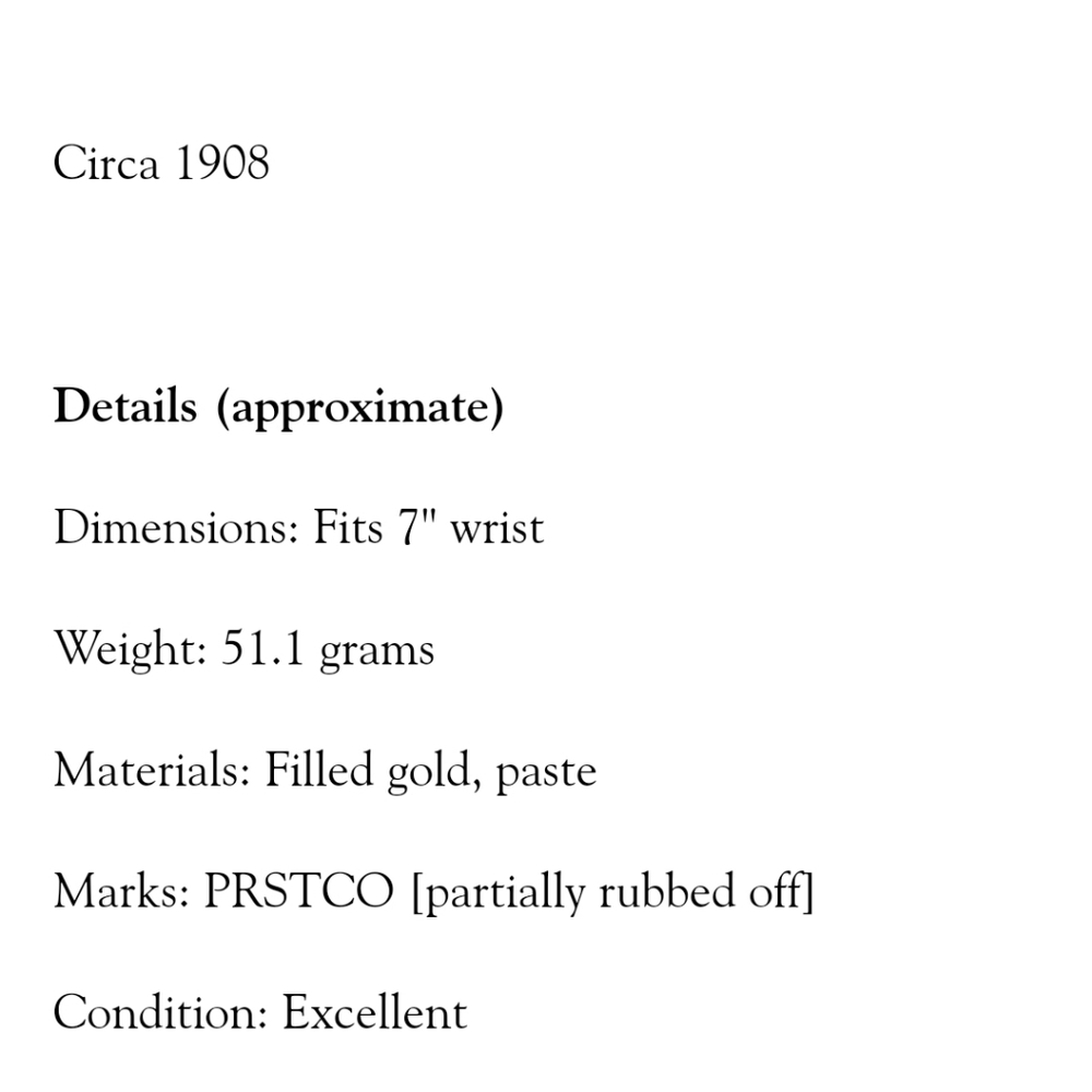 Antique gold filled lion head bangle bracelet - Picture 7 of 7